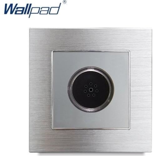 Silver Sound Seneor Light Switch Wallpad Luxury Satin Metal Panel Voice Light Sensor Control Wall Panel Lamp Switch