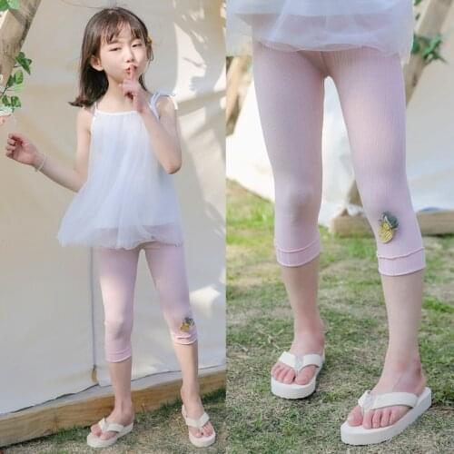 Baby 7 Points Pants Legging 2021 Summer New Girls Childrens Clothing Child Seven Points Shorts Dancing Pants