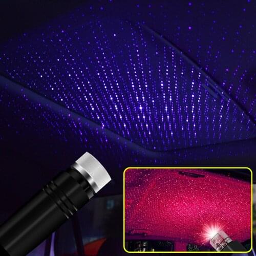 Blue Red LED Car Roof Lights Projector Decorative Lamp for Subaru Forester peugeot 2008 3008 4008 LADA XRAY Alfa Romeo Stelvio
