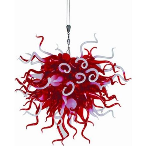 Modern LED Chandelier for Bedroom Living Room White and Pink Glass Lustre Ceiling Hanging Lamp Home Decor Lighting Fixtures