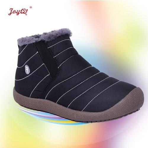 Warm women men snow boots male fashion winter shoes plus size 36-48 JOY-131