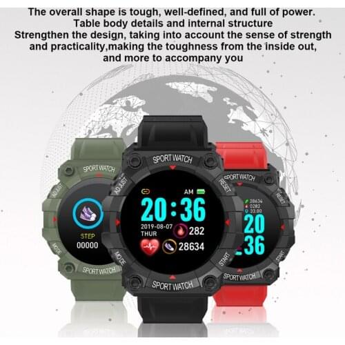 Smart Bracelet Watch TPU Heart Rate Fitness Tracker Heart Pressure Health Monitor Pedometer