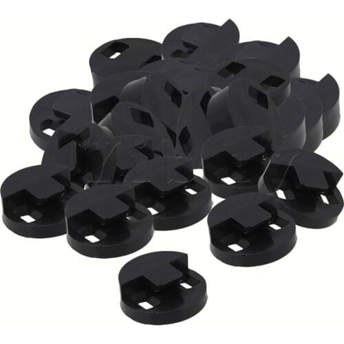 Yibuy Black Rubber Round Two Hole Bass Mute for String Double Bass Pack of 20