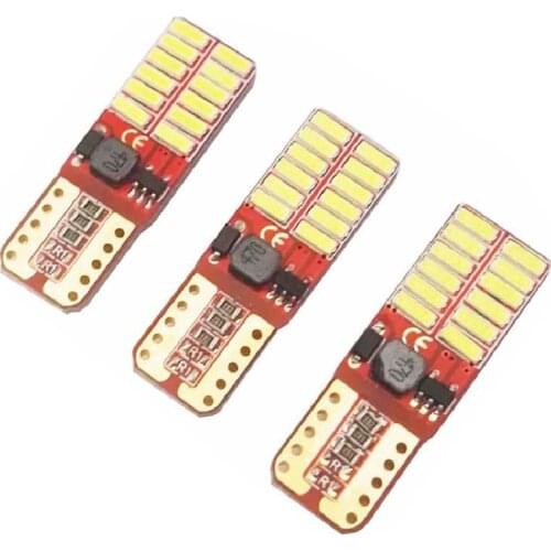 YSY 20X T10 bulb 194 canbus 24SMD 4014 LED signal light error free parking Fog lamp white