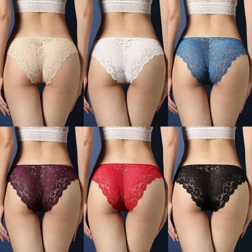 2021 Ladies Underwear Woman Casual Panties Fancy Lace Sexy Panties Women Crotch Of Cotton Briefs