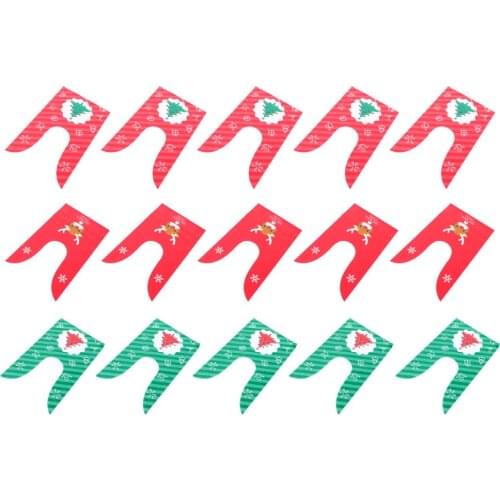 150PCS Christmas Bags Candy Packing Bags Baked Cookies Gift Bags