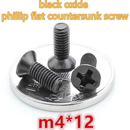 200pcs m4*12 carbon steel with black zinc oxide phillip cross recessed head mini micro electronic screw machine screw