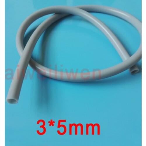 3mm id 5mm od 3x5mm Food Grade gray silicone tube 3 * 5 grey Silicone Hose non-toxic silica rubber vessel silicon tubing