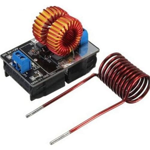 5-12V 120W Mini ZVS Induction Heating Board Flyback Driver Heater DIY Cooker with Ignition Coil Tesla Driver