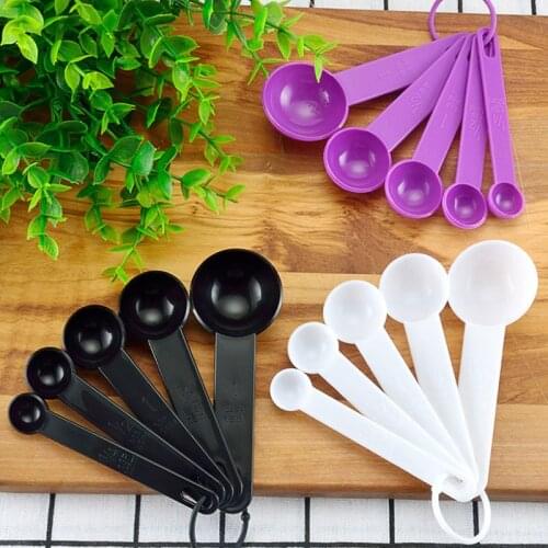 5Pcs/Set PP Plastic Measuring Tools Spoon/Cup Multi Purpose 3Colors Kitchen Gadgets Portable Baking Accessories