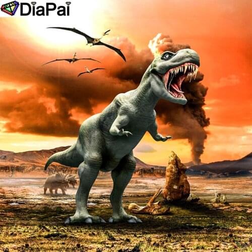 DiaPai 5D DIY Diamond Painting 100% Full Square/Round Drill "Animal dinosaur" Diamond Embroidery Cross Stitch 3D Decor A21518