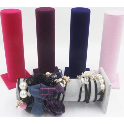 Velvet Vertical Bangle Bracelet T-Bar Display Organizer Holder Hair Band Display