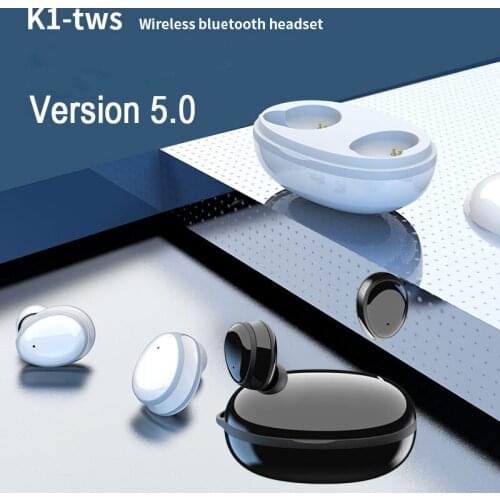 TWS-K1 Ture Wireless Earphones Touch Control IPX5 Waterproof HIFI Stereo 5.0 Bluetooth Music Headset Earbuds Deep Bass Eear Dot