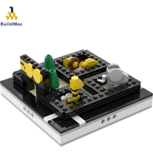 Buildmoc City Buildings Mini Zoo For A Modular City City Street View Animal Elephant Lion Building Block Model Kids Toy Gift