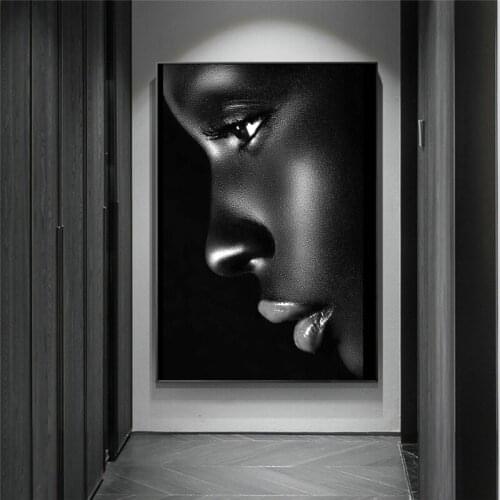 Black White Photography Figures Photography African Women Black Skin Poster Printing Oil Painting Wall Pictures for Living Room