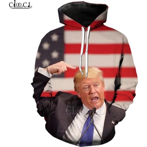 CLOOCL Donald Trump America President Cosplay Hoodies 3D Print Men Women Sweatshirt Autumn Fashion Harajuku Hip Hop Pullovers