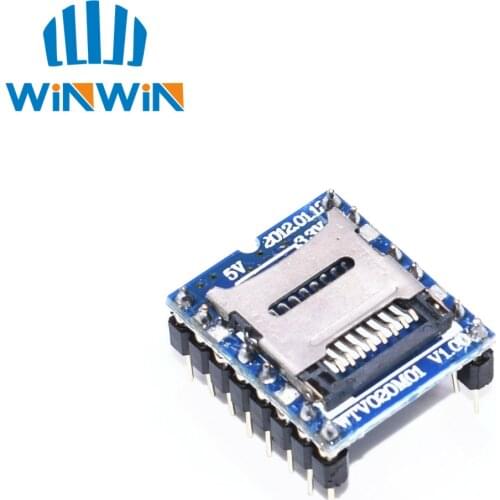 H14 1pcs WTV020 WTV020-SD WTV020SD-20SS Mini SD Card MP3 Sound Module For PIC Ard uino 2560 UNO R3 WTV020-SD-16P