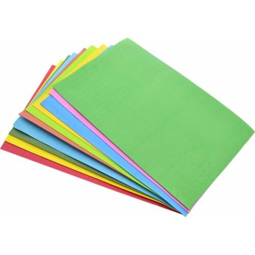 JESJELIU 10pcs/lot Lowest Price 10 color A4 Thick Multicolor Sponge Foam Paper Fold scrapbooking Paper Craft DIY 21*29.7*0.1cm
