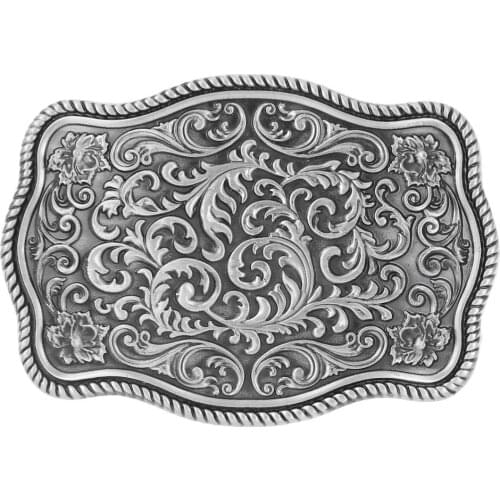 Classic silver pattern belt buckle Western-style jeans accessories suitable for 4CM belt