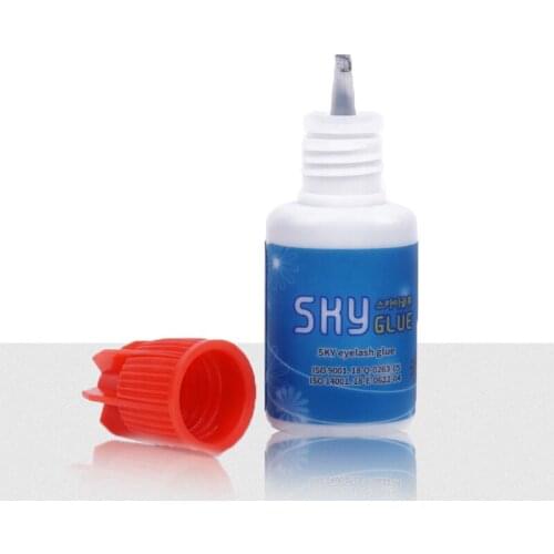 2Pcs S+ Sky Red Cap Eyelash Extension Glue 1-2S Dry Long Lasting Black Eyelash Latex Grafting Strong Adhesive Lashes Sticky Gel