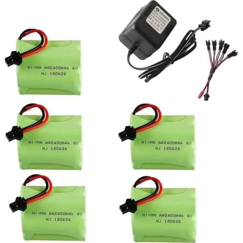 T model ) 6V 2400mAh Battery and Charger Remote Controul toys lighting secuity faclities 6v NiMH battery TOYS Cars Gun battery