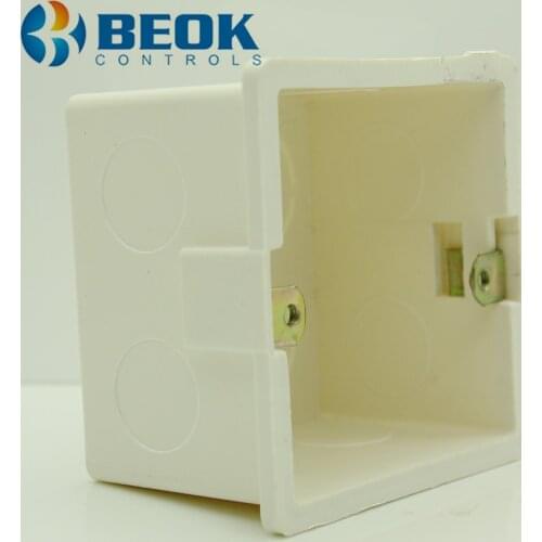 Beok Mounting Box Cassette Switch Socket Junction Dark Box Hidden Concealed Internal Mounting Box Type 86 White Box