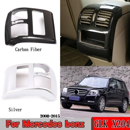 ABS Chrome/Carbon Fiber Air Conditioning Vent Outlet Cover Trim For Mercedes Benz GLK Class X204 200 300 2008-15 Car Accessories