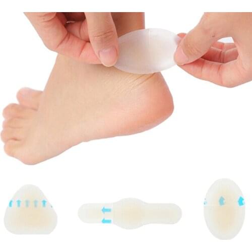 NEW 4 Pcs Heel Anti-wearing Heel Sticker Adhesive Hydrocolloid Gel Blister Plaster Pedicure Patch Silicone Gel Soft Heel Sticker