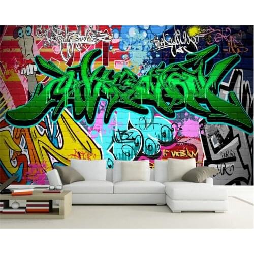 Beibehang Custom Wallpaper Bar Colorful Graffiti KTV Tooling Background Living Room Bedroom TV Background Mural 3d wallpaper