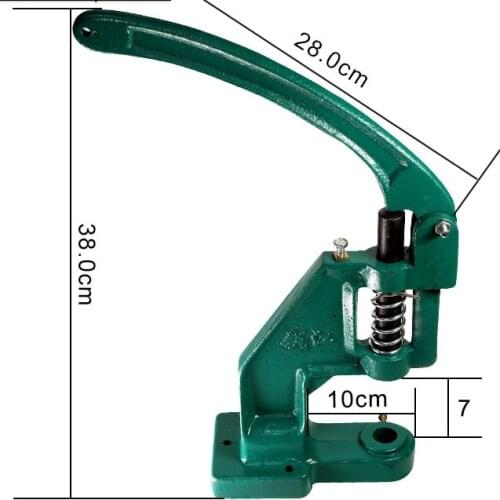 Practical Grommet Machine Eyelet Hand Press Tool Punch with 3 Dies & 900 Grommet free shipping