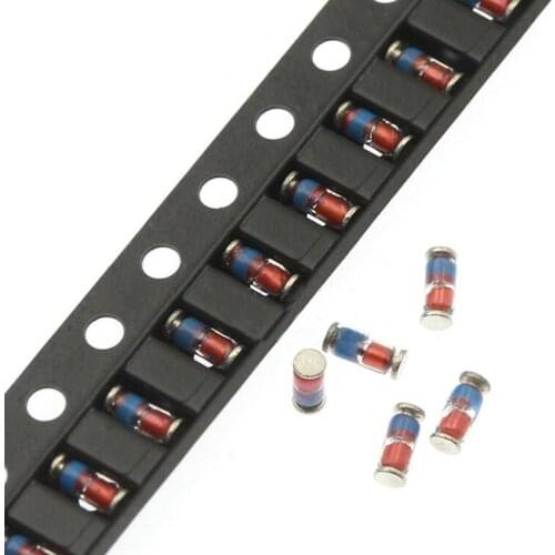 100PCS ZMM 3V 3V3 3V9 4V7 5V1 7V5 8V2 10V 12V 15V 16V 18V 20V 24V LL34 SMD Zener diode package 1/2W 0.5w Chip Zener diode