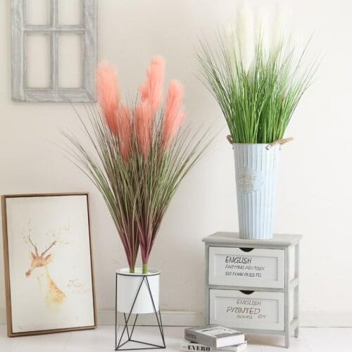 Reed grass imitation flowers fake flowers in the living room a large bouquet of net red setaria dried flowers in the French