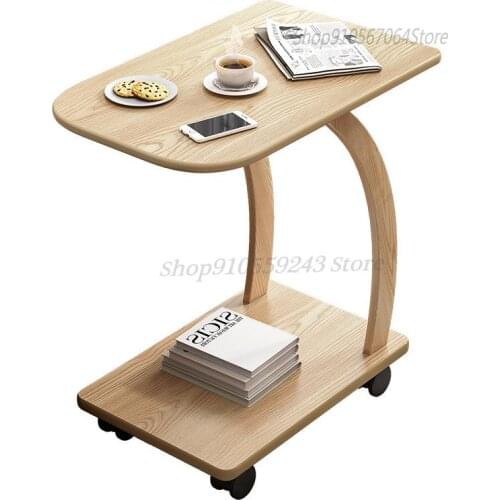 Creative Side Table, Removable Small Coffee Table With Wheels, Simple Mini Sofa, Small Side Table, Bedroom Bedside Table, Bedsid