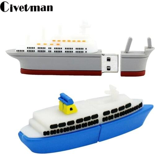 Steamship USB Flash Drive Ship Model Pen Drive 4GB 8GB 16GB 32GB 64GB 128GB Boat Pen Drive 256GB Pendrive USB Memory Stick Disk