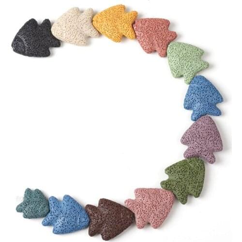 Fish Shape Natural Lava Rock Stone Beads DIY Essential Oil Diffuser Pendants Jewelry Necklace Earrings Making