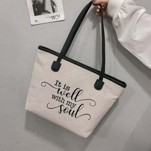 Funny Printed Christian Tote Bag Gift for Christian Women Ladies Bag Beach Bag Church Work Bag
