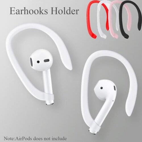 1 Pair Protective Earhooks Holder Secure Fit Hooks for Airpods Apple Wireless Earphones Accessories Silicone Sports Anti-lost