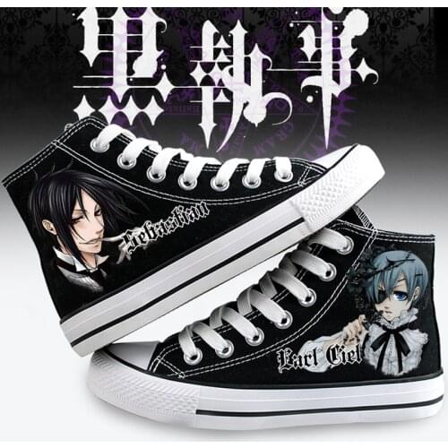 Anime Black Butler cosplay Anime cartoon students high help canvas fashion shoes casual comfortable women&men college cos Shoes