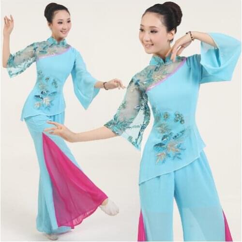 0191) Chinese folk dance yangko dance clothing stage performance costumes square dance costumes