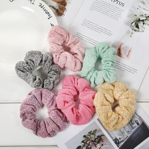 1PC Fashion Sweet Wool Fabric Girls Ponytail Elastic Hair Bands Elegant Cloth Art Hair Bands Womens Hair Accessories HeadWear