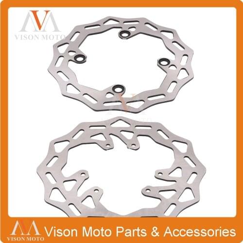 Motorcycle 2 Pcs Silver Front Rear Brake Disc Rotors For Honda CRF250L CRF 250L 250 L 2013-2019 Motorcross Dirt Bike