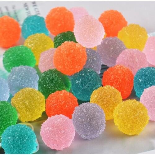 20pcs/lot resin flat back colorfu jellyl sugar candy 15mm decor crafts bonsai home DIY