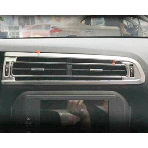 ABS Chrome For Citroen C4 2016 Accessories Car conditioner air Outlet decoration Cover Trim car styling
