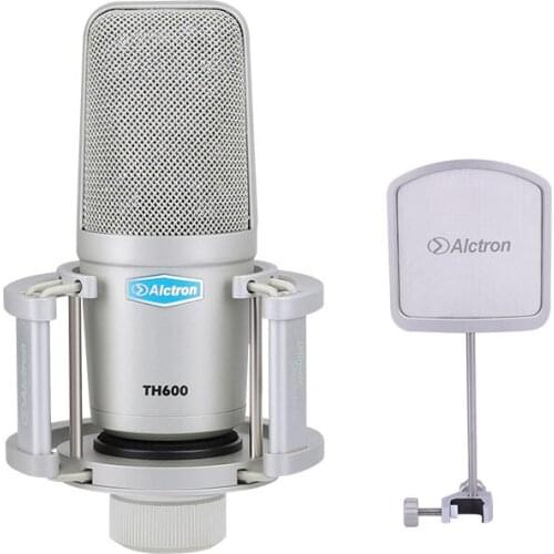 Alctron TH600 mic large diaphragm condenser recording microphone for vocal instruments picku live broadcast studio stage YouTube