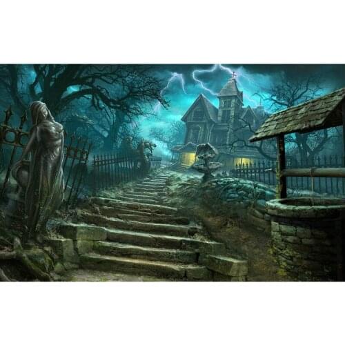 Full square/Round drill Diamond embroidery Halloween haunted house 5D DIY diamond Painting Cross Stitch Rhinestone Mosaic decor