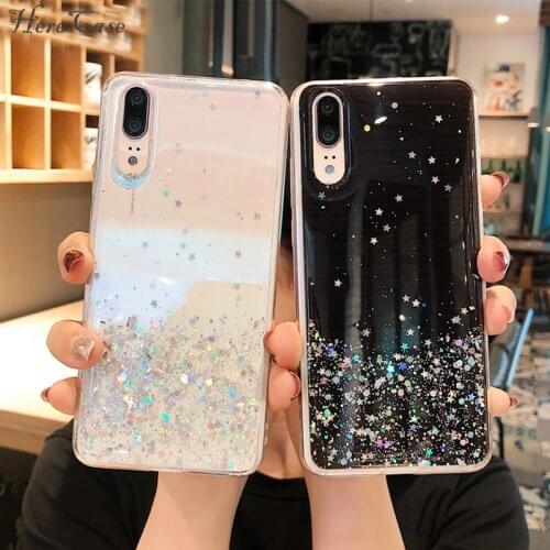 Bling Glitter Star Silicone Case For Huawei P10 Plus P20 Pro P30 Lite Nova 3i 3 Mate 20 Honor View 10 30 P Smart 2019 Cover Capa