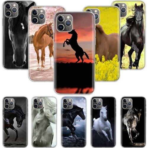 Horse Galloping Horse Case for Apple iphone 11 12 Mini Pro XS Max XR X 7 8 6 6S Plus 5 5S SE 10 Ten Gift Silicone Phone Cover Co