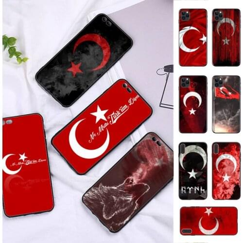 FHNBLJ Republic Of Turkey Flag Phone Case for iPhone 8 7 6 6S Plus X 5S SE 2020 XR 11 12 pro XS MAX