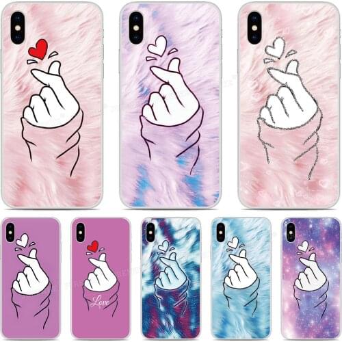 Finger Love Heart Case For Huawei Nova 5 6 SE 7i Y7P 4e Y5 Y6 Honor 20 9X 8S Mate 30 P40 Plus P30 Pro Lite E P Smart 2019 Cover