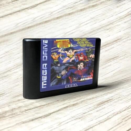 Justice Game League Task Force - EUR Label Flashkit MD Electroless Gold PCB Card for Sega Genesis Megadrive Video Game Console